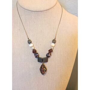 Made with Love Glass & Cat Eye Bead 16" Necklace
